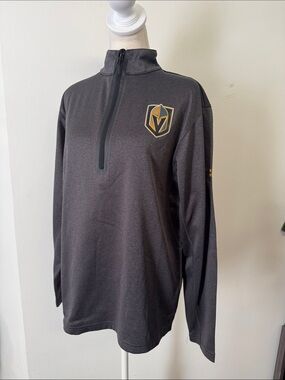 Fanatics NHL Vegas golden nights charcoal gray half zip sweater jacket pullover